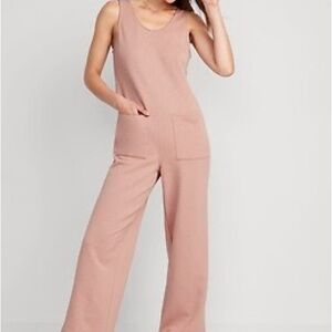 Old Navy Sleeveless Loose Fleece Lounge Jumpsuit